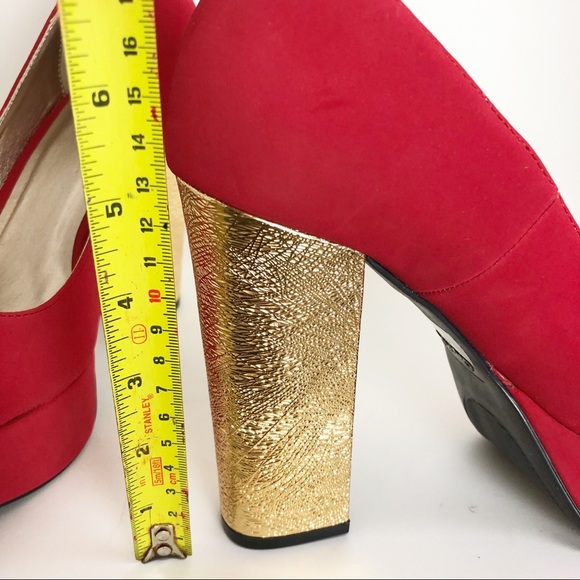 Qupid Dark Red peep Toe Ankle Strap Platform size7 - Picture 12 of 13